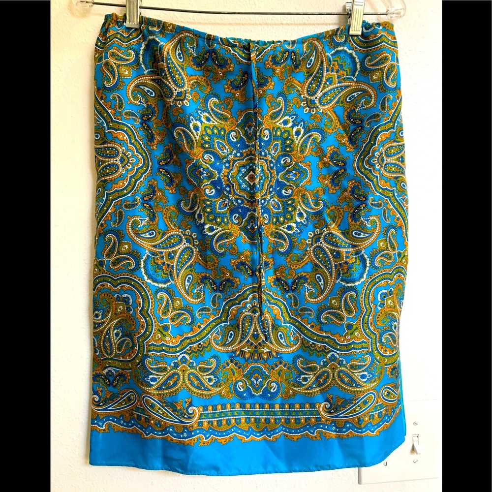 Silk Paisley Skirt